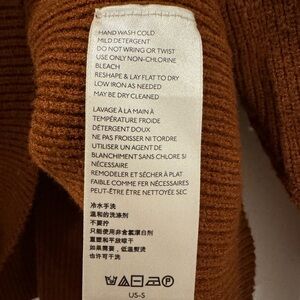 Free People Womens Burnt Sienna Turtleneck - S